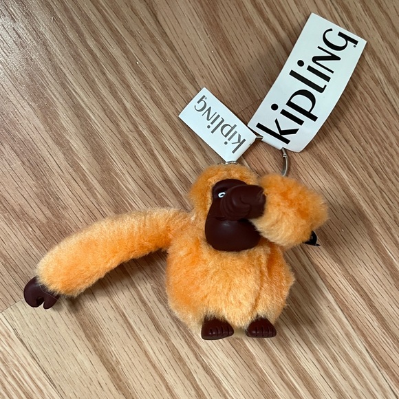 Kipling Vibrant Orange Plush Keychain - Picture 7 of 9